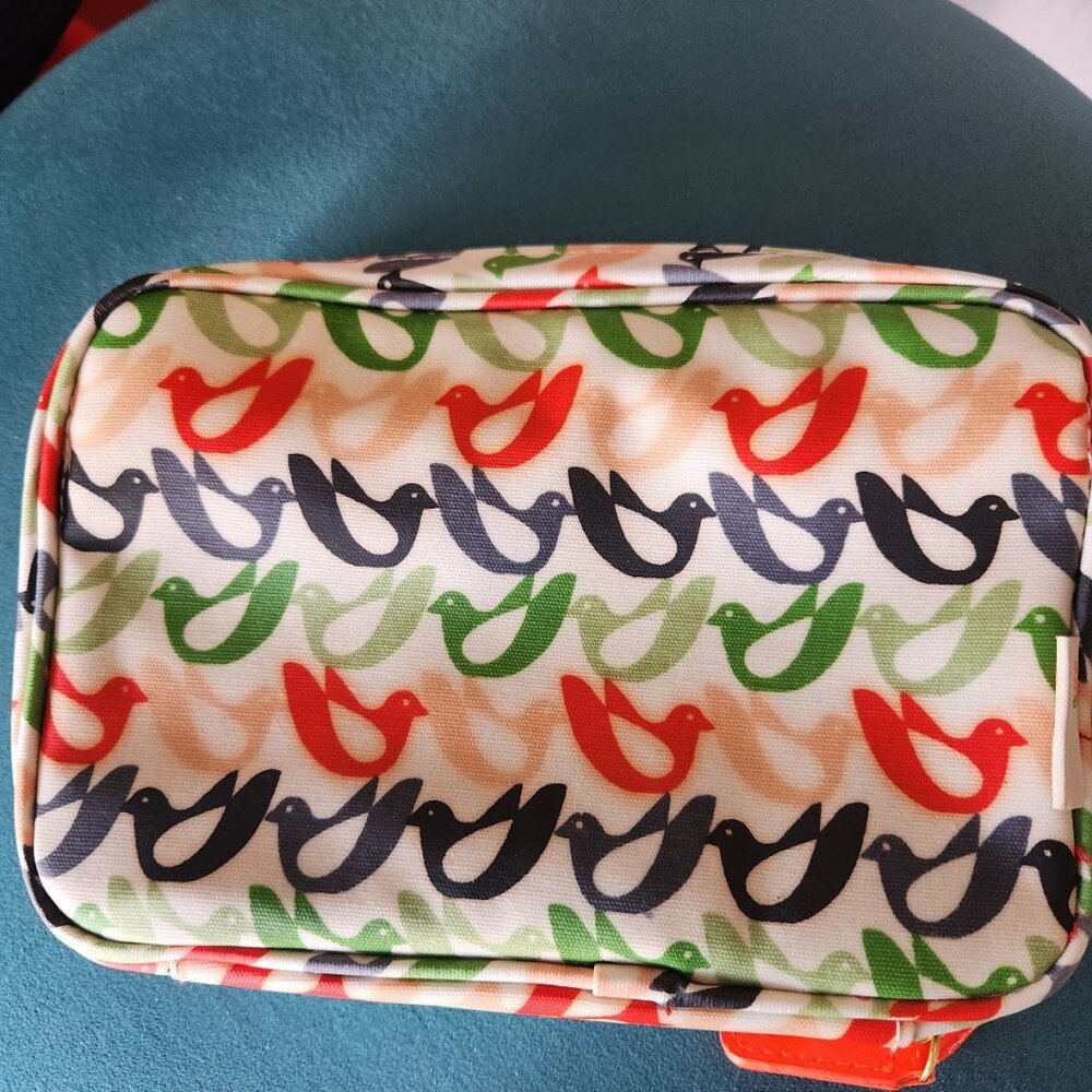 ORLA KIELY ~ Beauty Organizer Cosmetic Bag ~ BIRDS ~ NWOT!